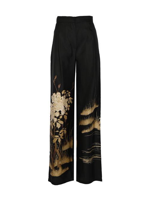 Pantalone fluido MSEMAPPA in twill di seta stampata MAX MARA STUDIO | 2616131034600003